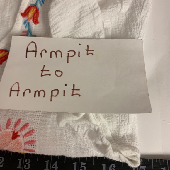 SavannaJane Blouse Womens White SZ Small Bohemian Embroidered Festival Country - Picture 8 of 8